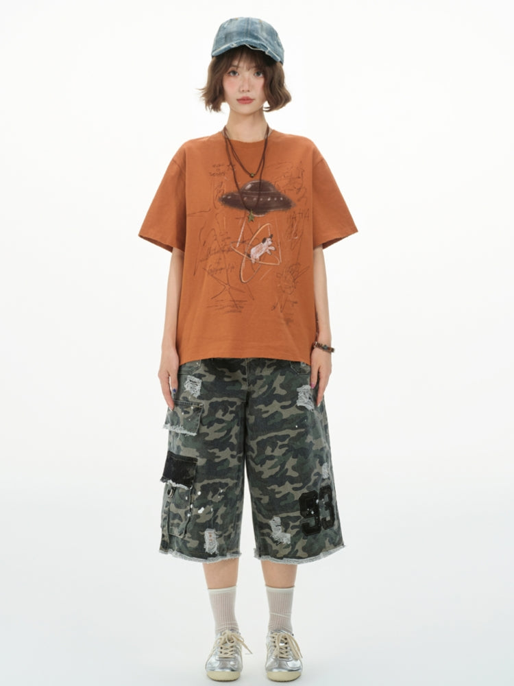 Kawaii UFO Dog T-Shirt