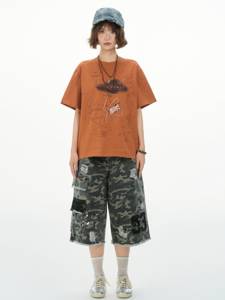 Kawaii UFO Dog T-Shirt