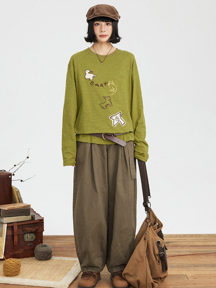 Kawaii Zoo Patch Sweatshirt