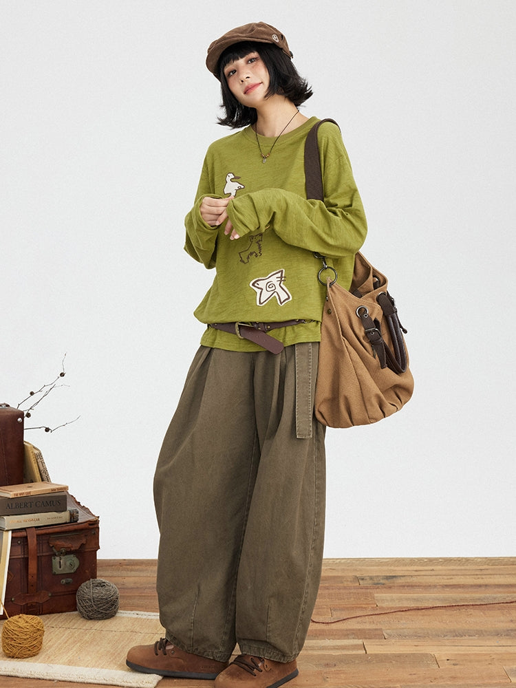 Kawaii Zoo Patch Sweatshirt