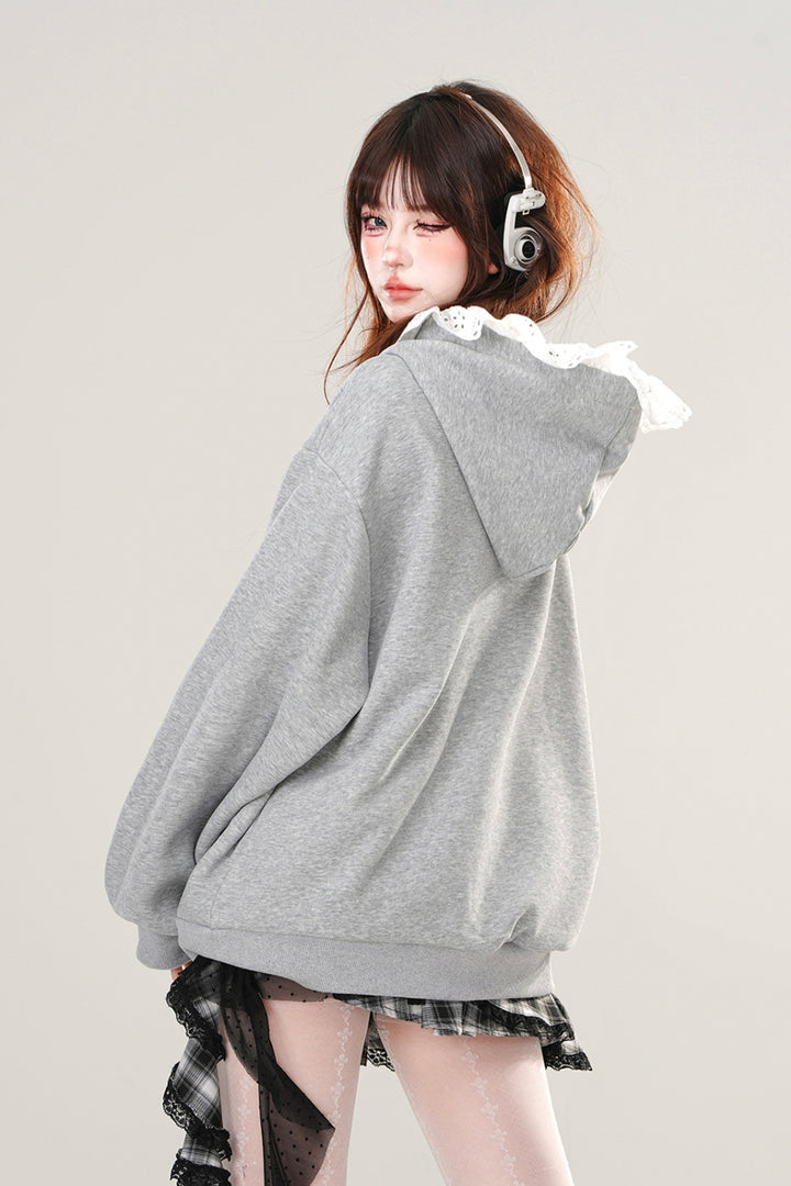 Kitten Lace Hoodie