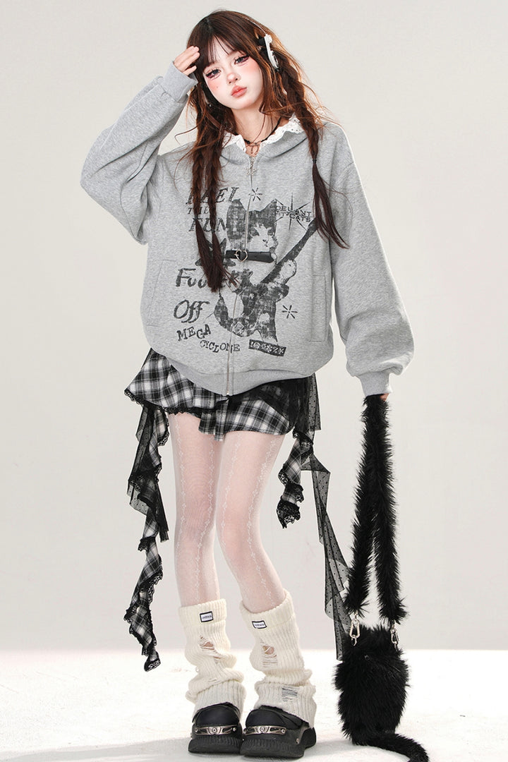 Kitten Lace Hoodie