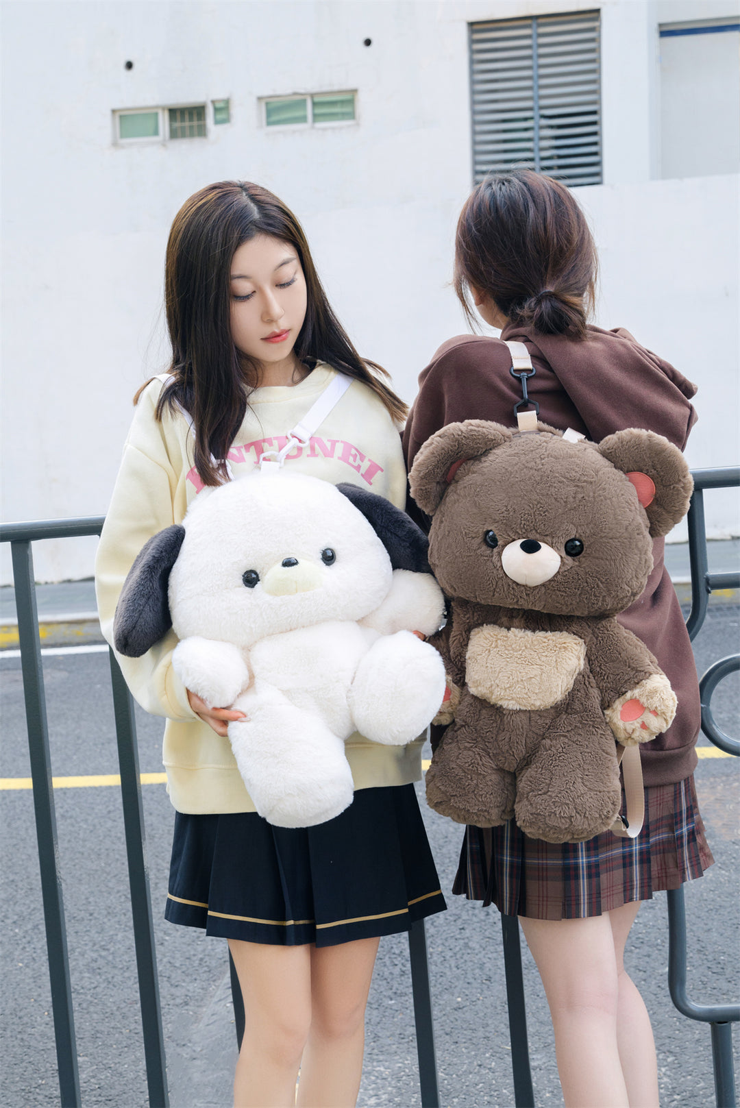 Love Heart Bear Plush Backpack