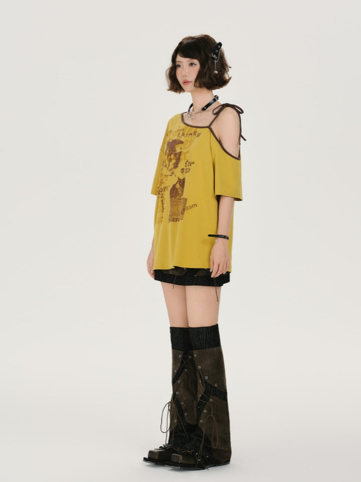 Modern Abstract Feline Graphic Tee