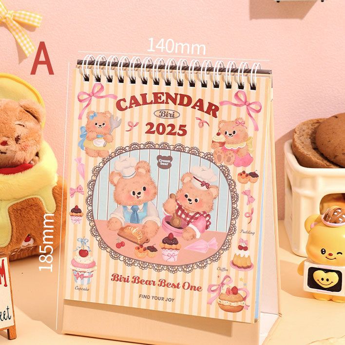 2025 Cartoon Bear Desk Calendar