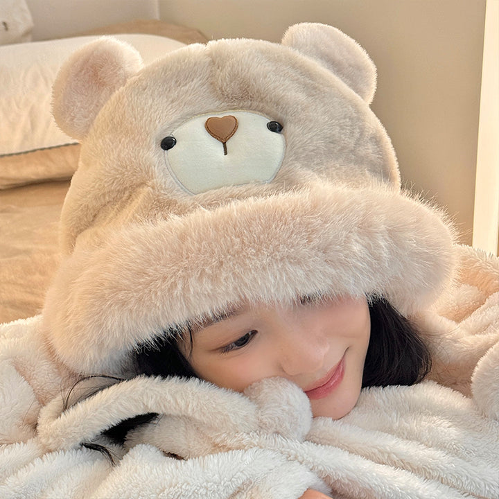 Winter Plush Bear Hat