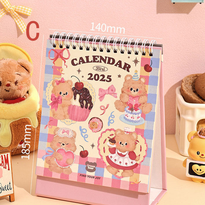 2025 Cartoon Bear Desk Calendar