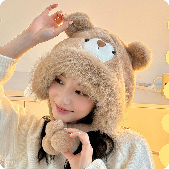 Winter Plush Bear Hat