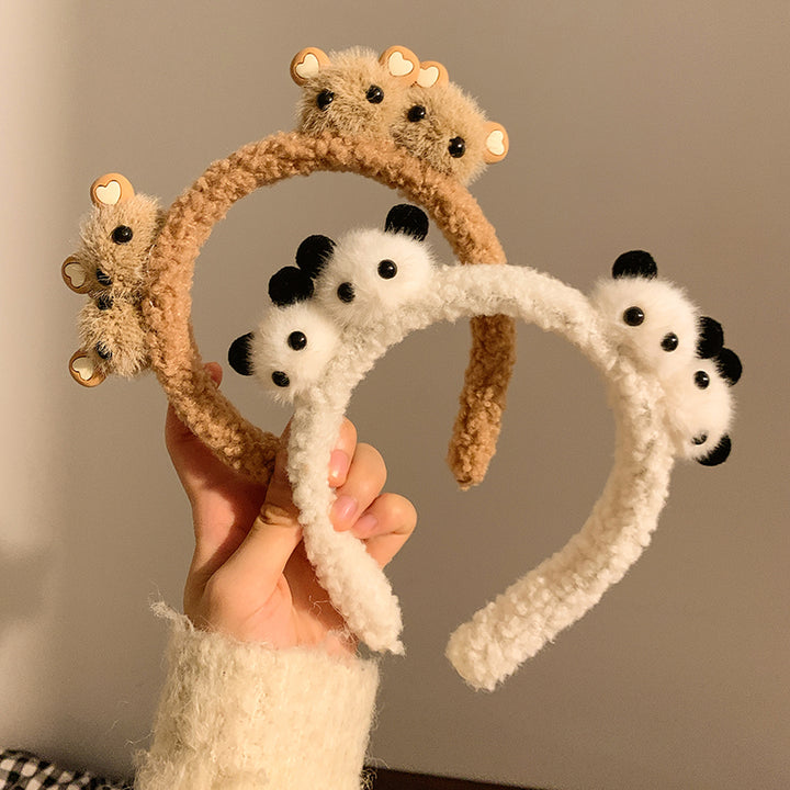 Cartoon Panda Bear Deer Plush Headband