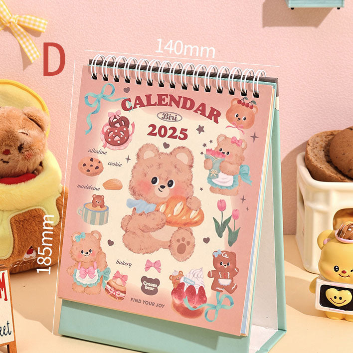 2025 Cartoon Bear Desk Calendar