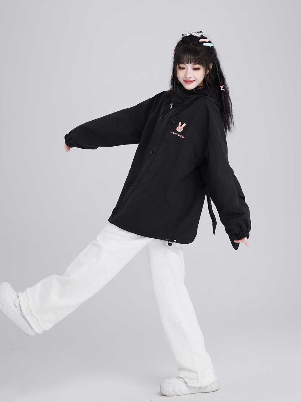 Cute Rabbit Ears Hoodie for Spring and Autumn