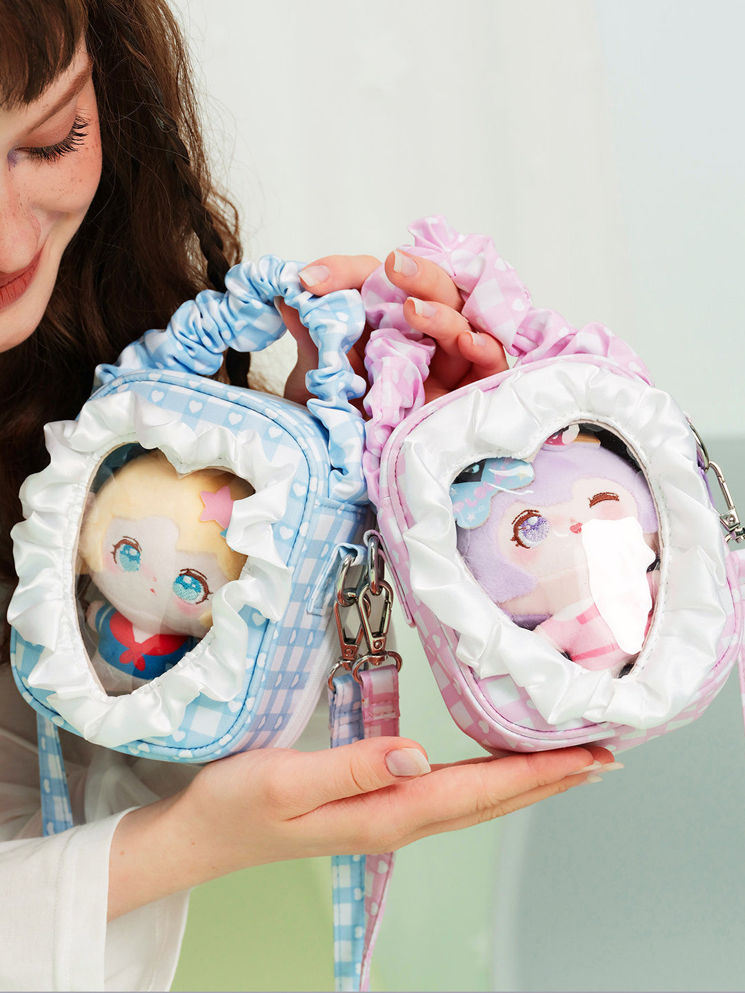 Ruffle Heart Window Mini Ita Bag
