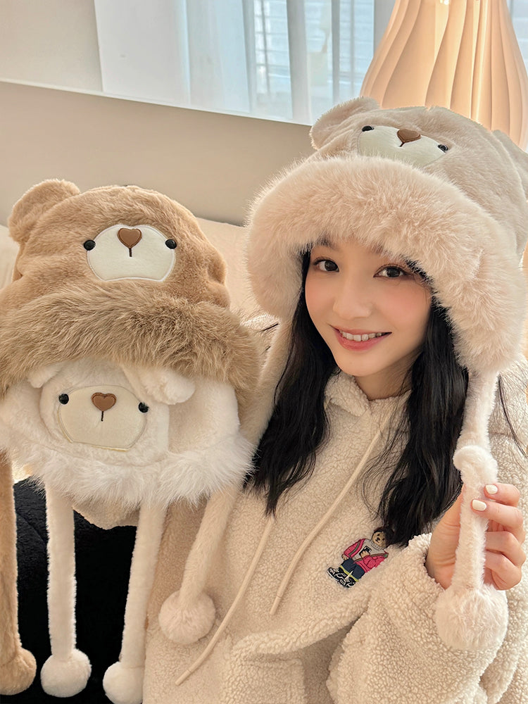 Winter Plush Bear Hat