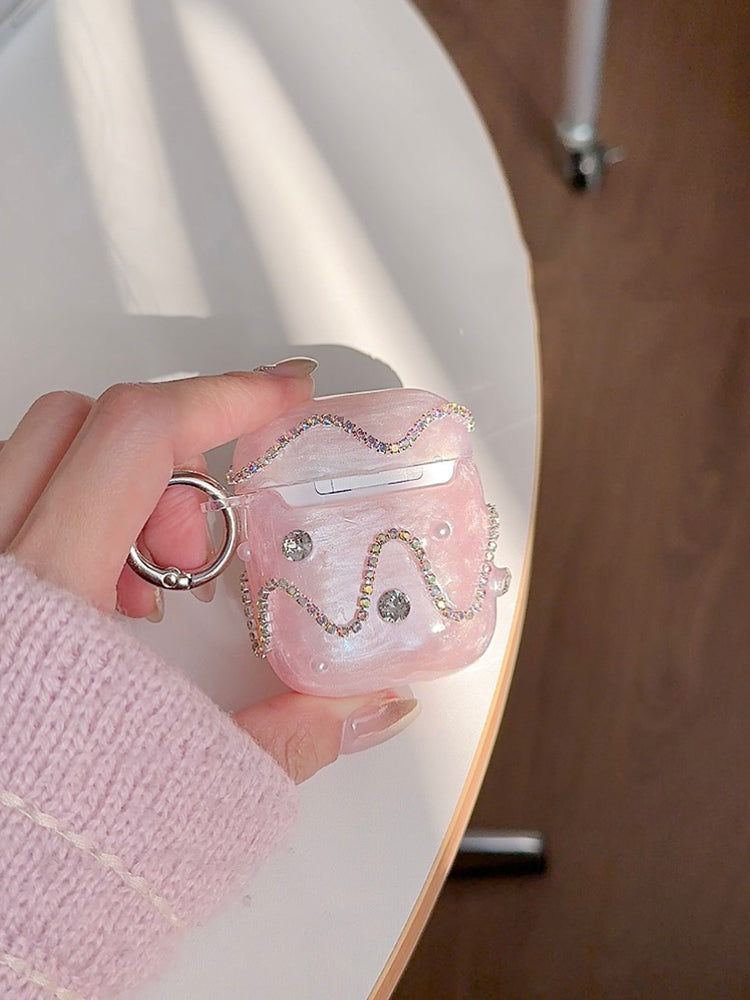 Pink 3D Rhinestone AirPods Case