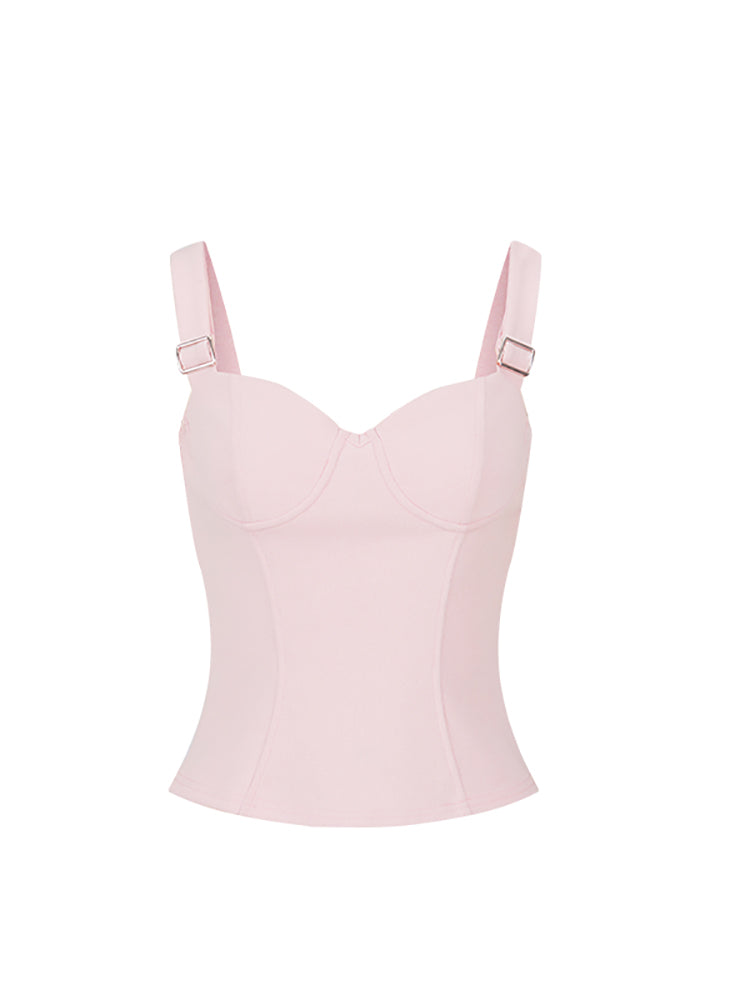 Spring Energetic Sporty Pink Top/Shorts