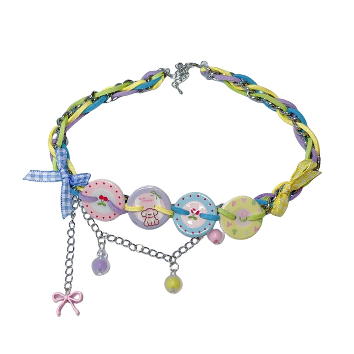 Japanese Harajuku Colorful Button Choker