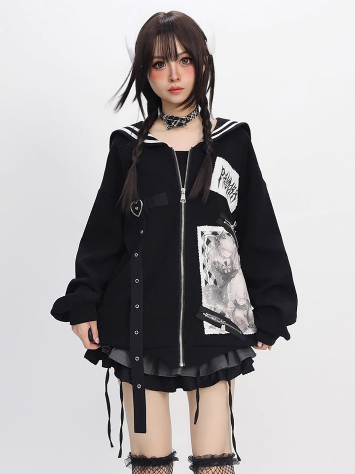Pandora Girls Sailor Jacket - Edgy Cute Cardigan Chic