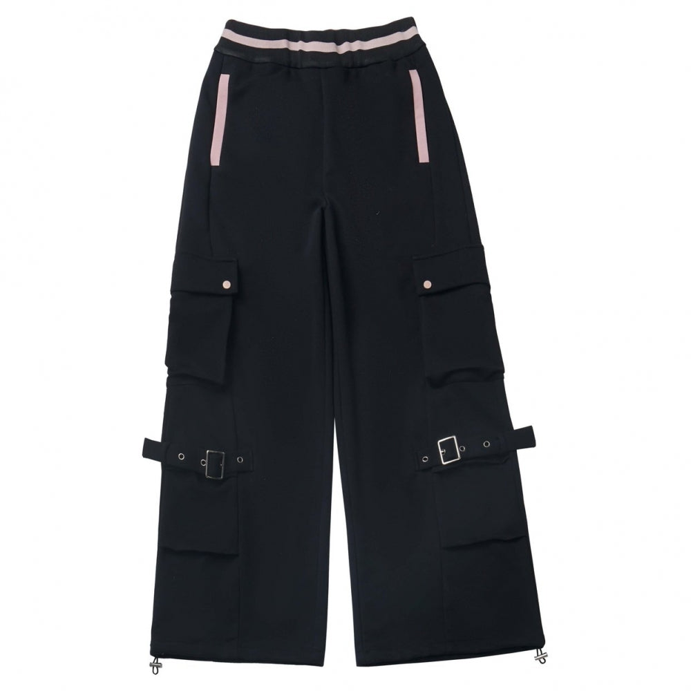 Pink and Black American Baseball Jacket / Casual Pants / Skirt