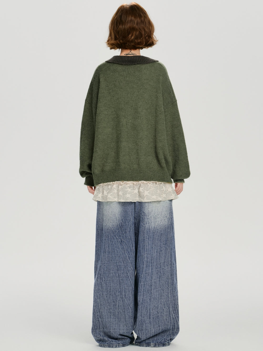 Cat Pattern Knitwear Top