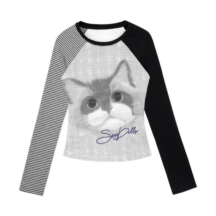 Polka Dot Cat Print Tee