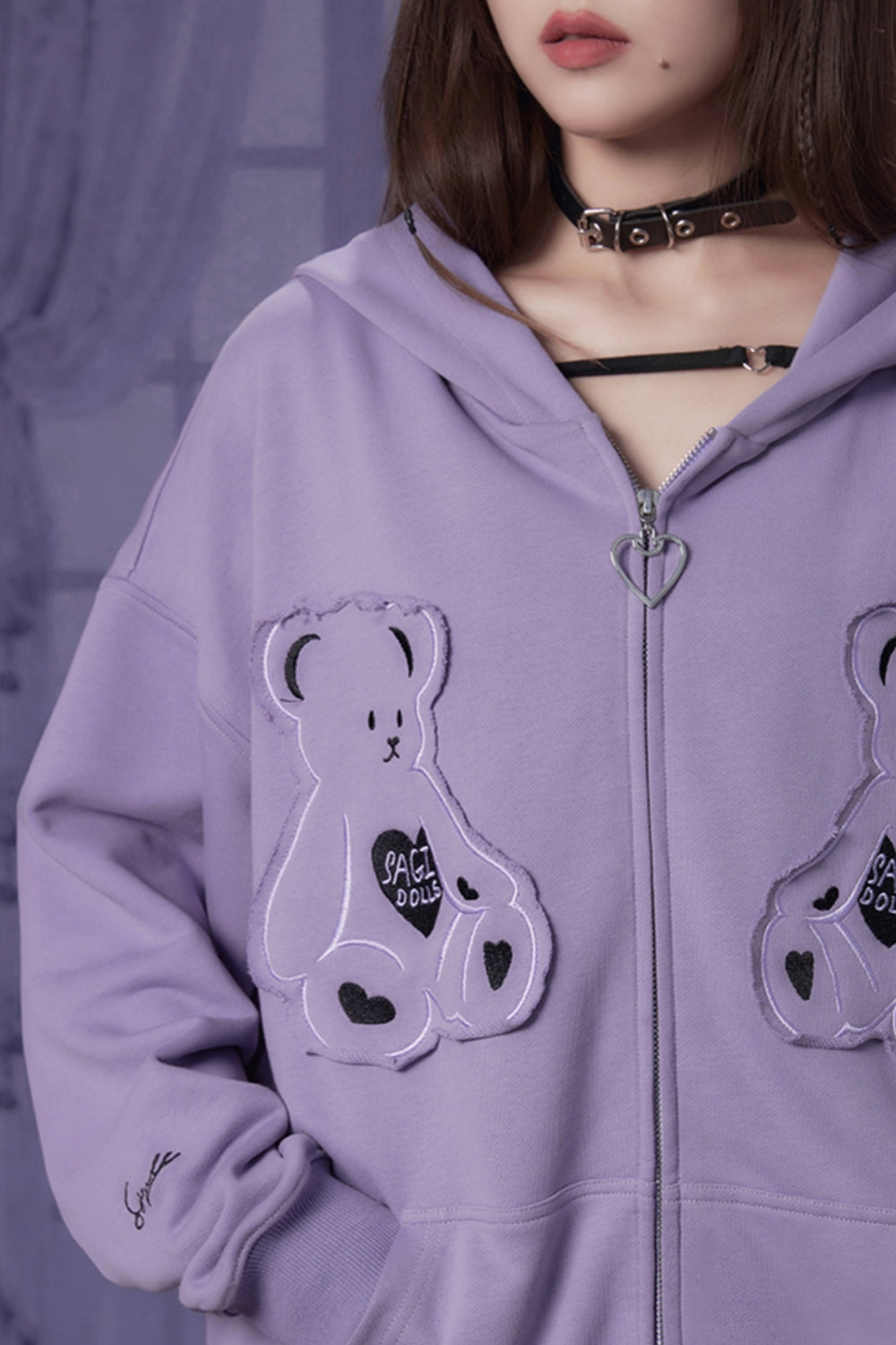 Purple Bear Hoodie