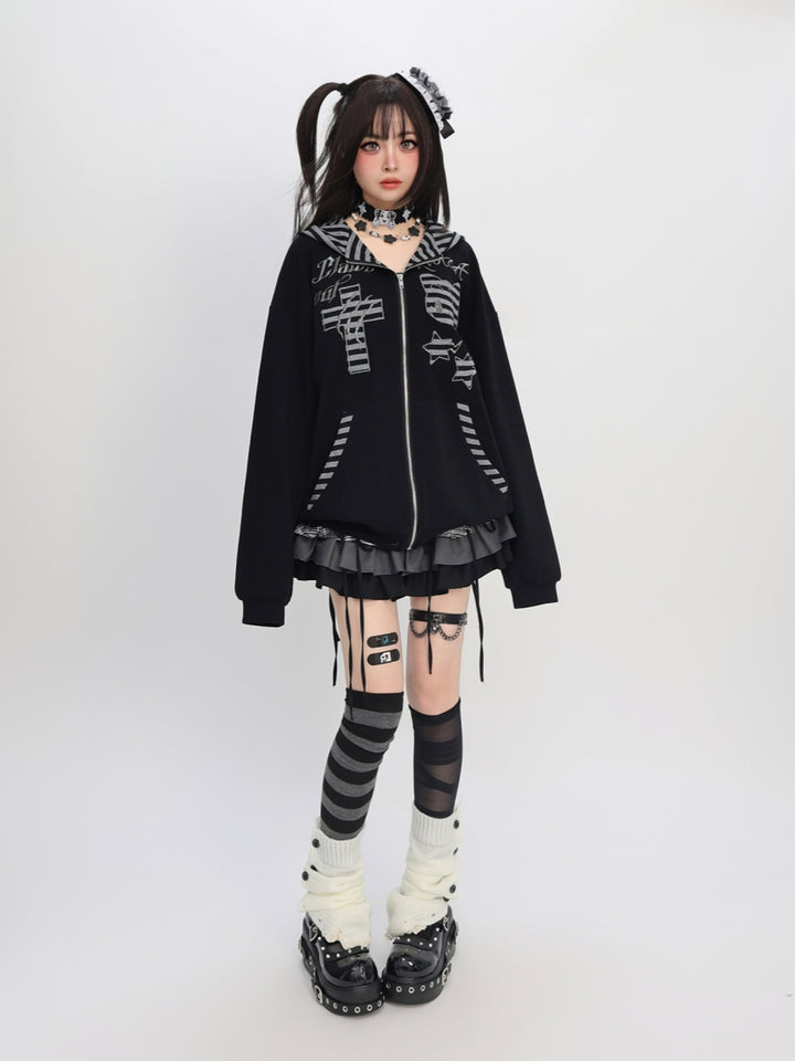 Rebel Kitten Cat Ear Hoodie - Edgy Y2K Essential