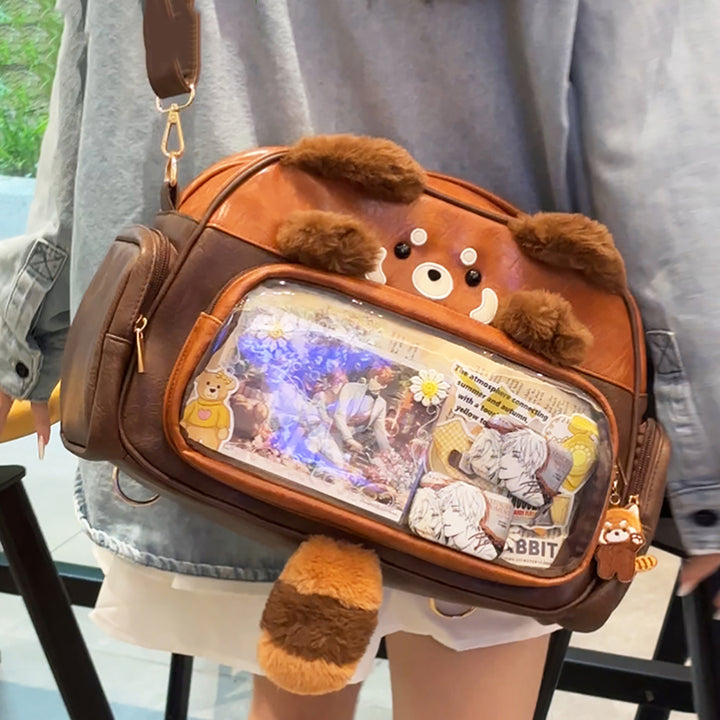 Red Panda Leather Crossbody Ita Bag