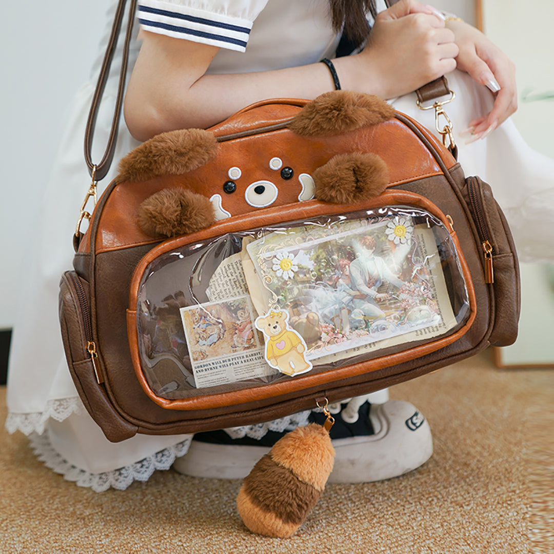 Red Panda Leather Crossbody Ita Bag