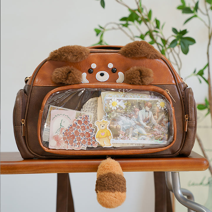 Red Panda Leather Crossbody Ita Bag