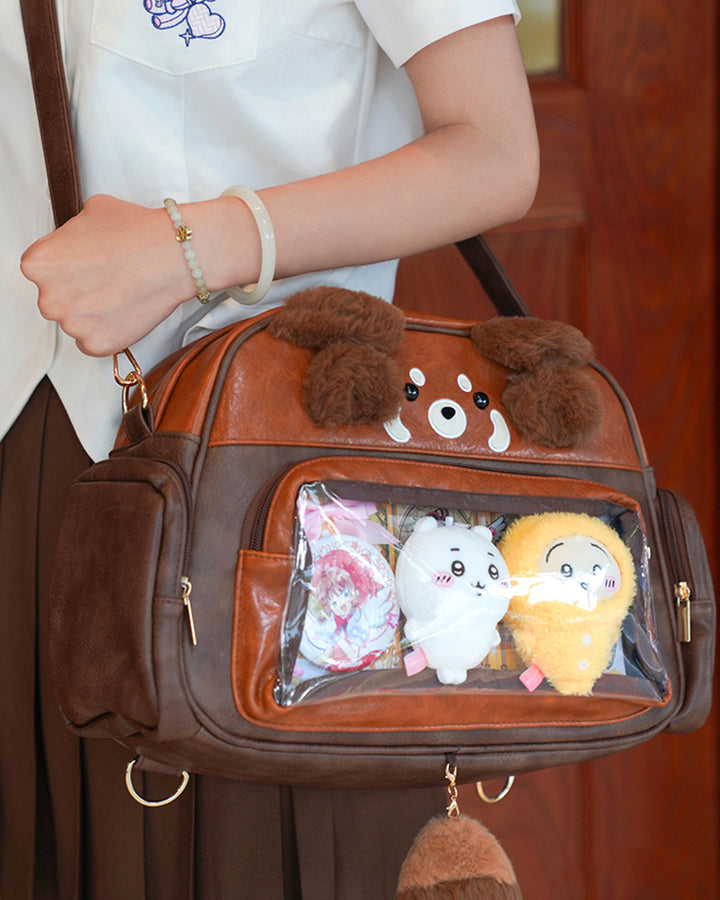 Red Panda Leather Crossbody Ita Bag