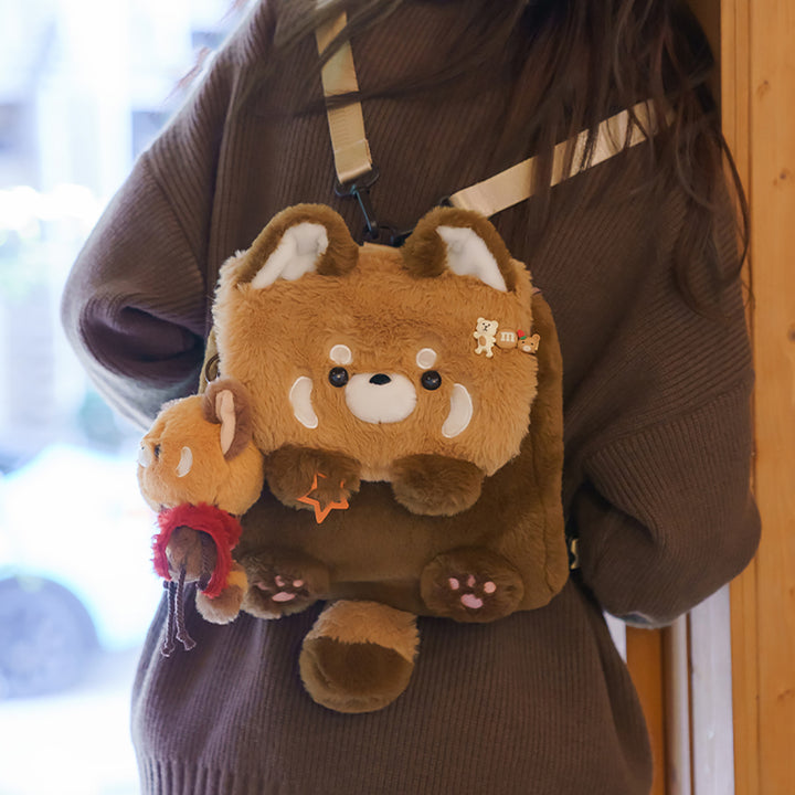 Red Panda Plush Backpack