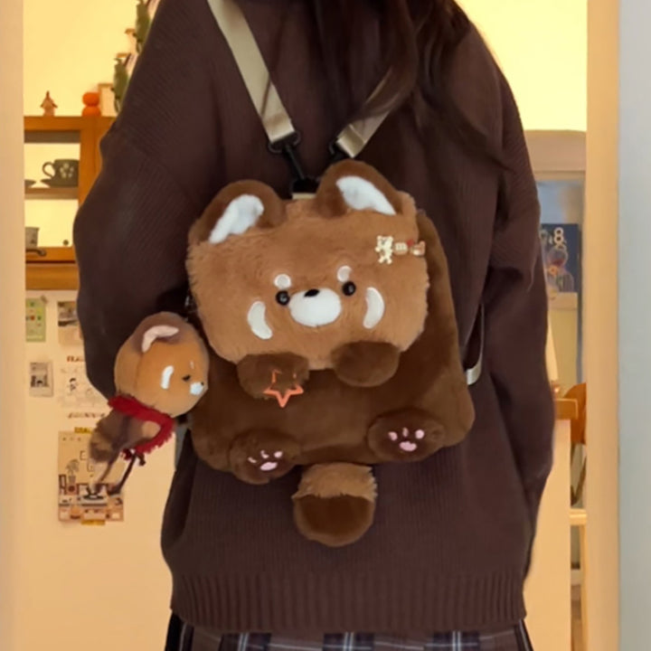 Red Panda Plush Backpack