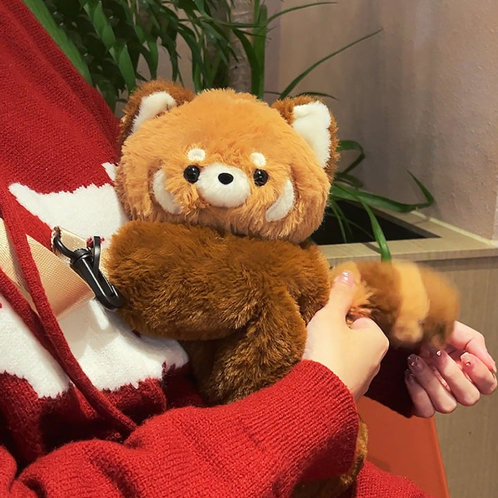 Red Panda Plush Crossbody Bag