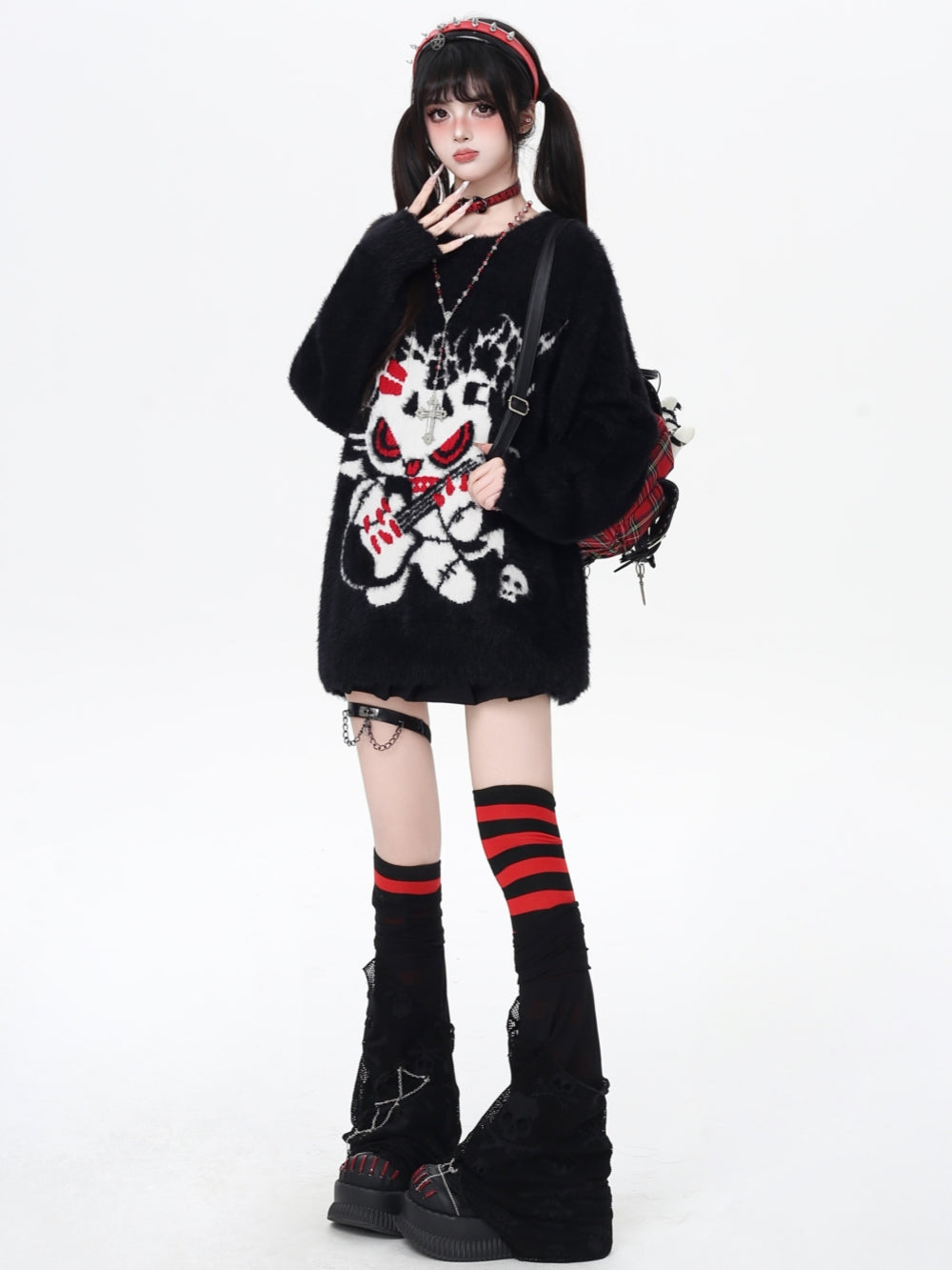 Rock N Roll Bear Graphic Sweater
