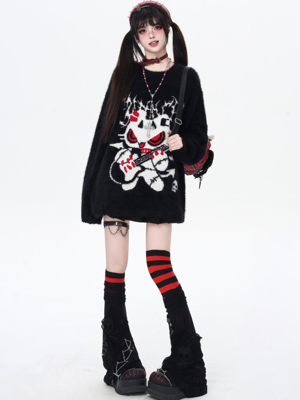 Rock N Roll Bear Graphic Sweater