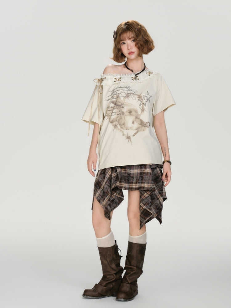 Romantic Bunny & Floral T-Shirt