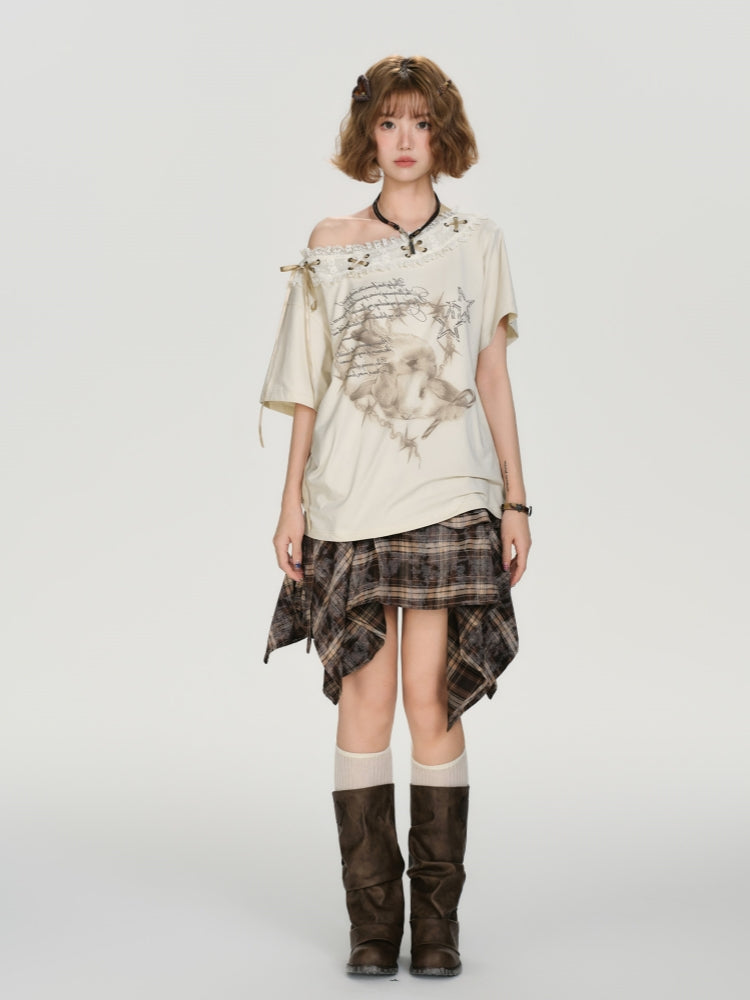 Romantic Bunny & Floral T-Shirt