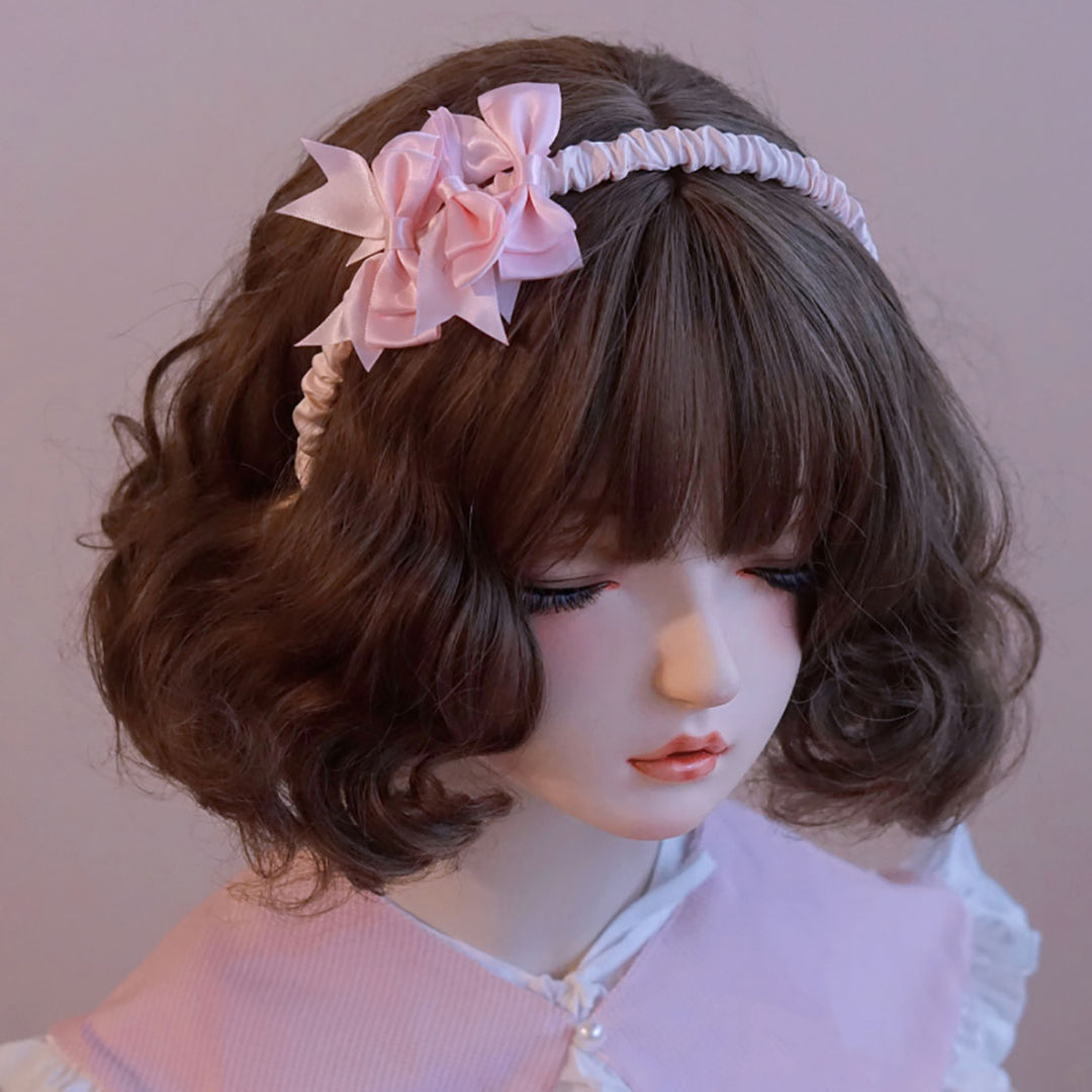 Korean Bow Ruffled Headband