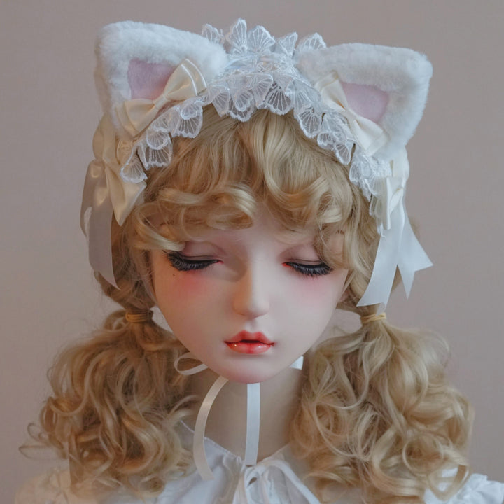 Off-White Cat Ear Bow Headband