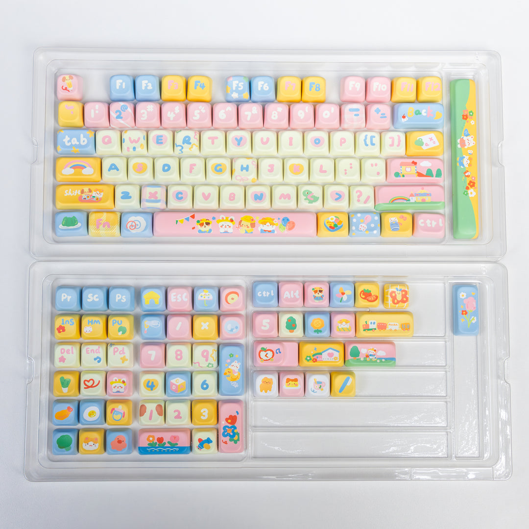 Kawaii Kindergarten Keycaps Set for Mechanical Keyboards