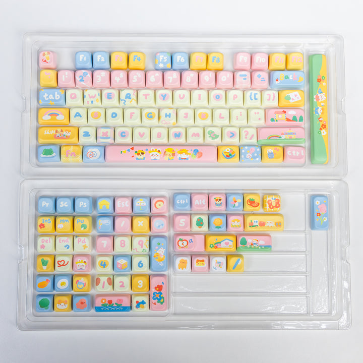 Kawaii Kindergarten Keycaps Set for Mechanical Keyboards