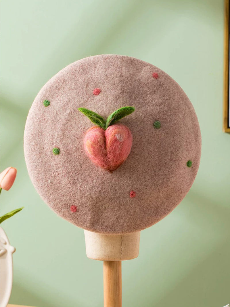 Cute Peach Beret