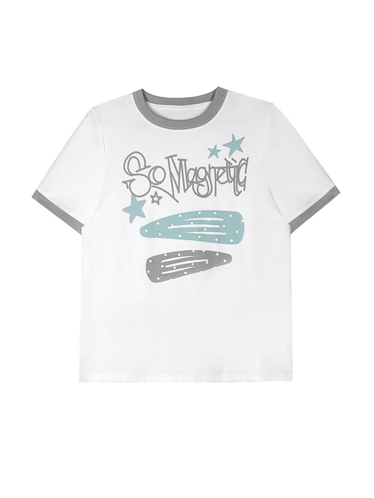 So Magnetic Pastel Ringer T-shirt