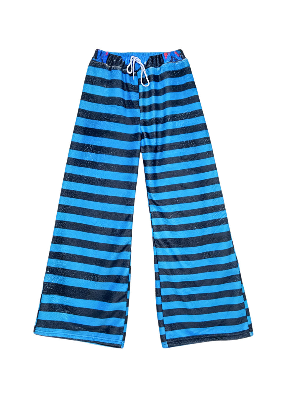 Blue Striped Loose Pants