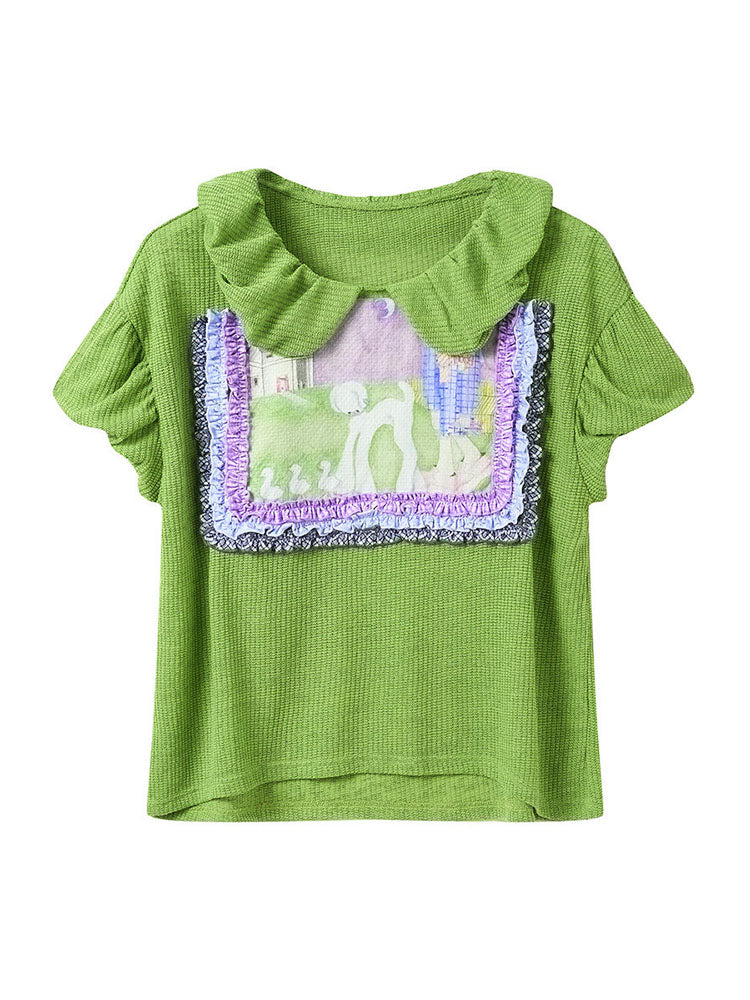 Forest Story Graphic Knit Top