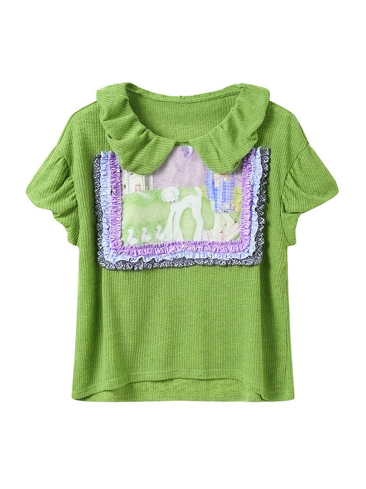 Forest Story Graphic Knit Top