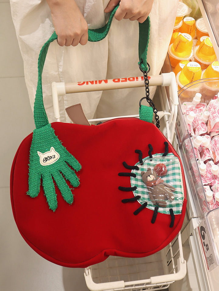 Red Apple-Shaped Ita Bag