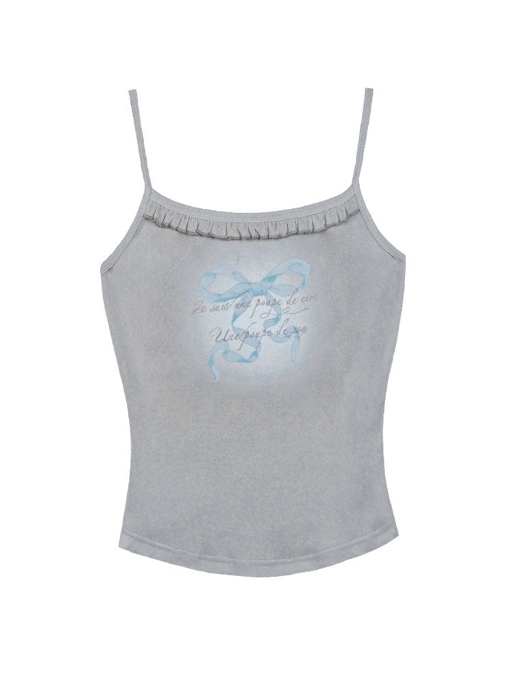 Kawaii Coquette Bow Cami Top