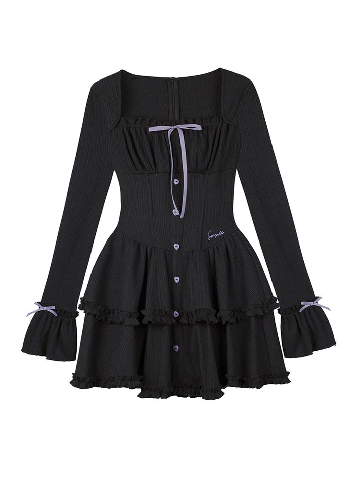 Black Tiered Cake Dress