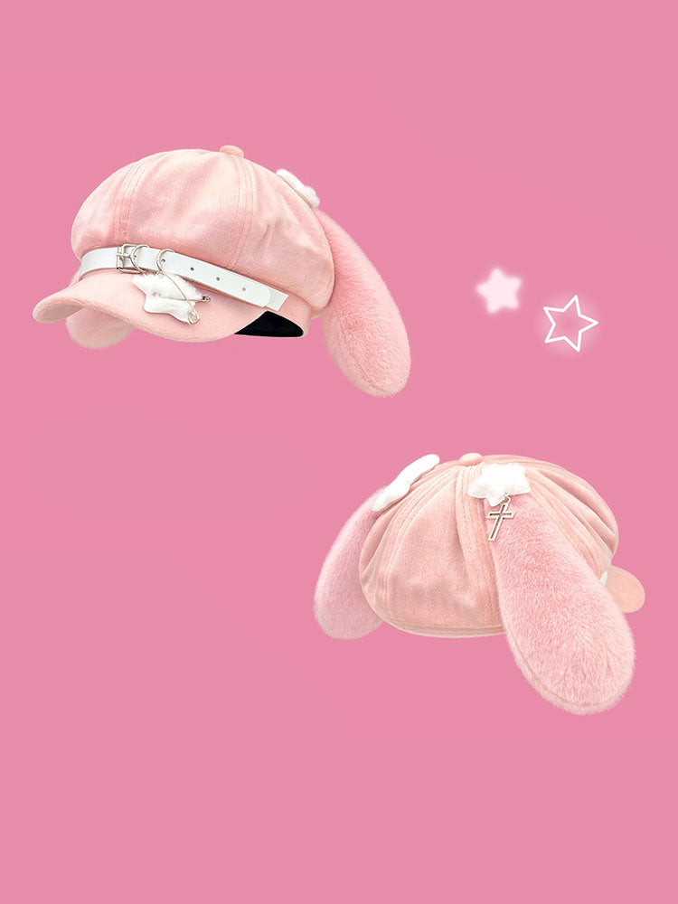 Cute Pink Anime Cat Ear Caps
